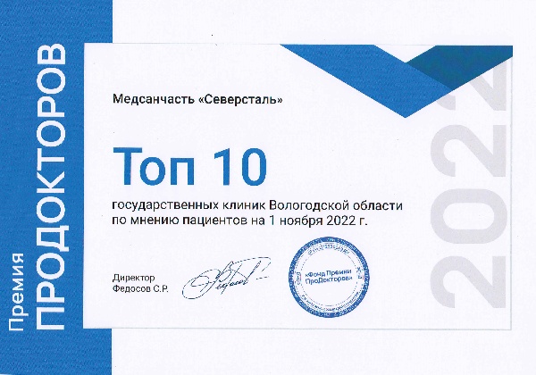 Топ-10 рейтинга ПроДокторов